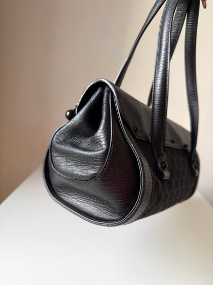 AVAILABLE | Gucci GG Canvas Bamboo Bullet Medium – Black