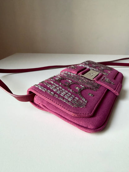 AVAILABLE | Christian Dior Limited Edition Embroidered Two-Way Clutch – Pink