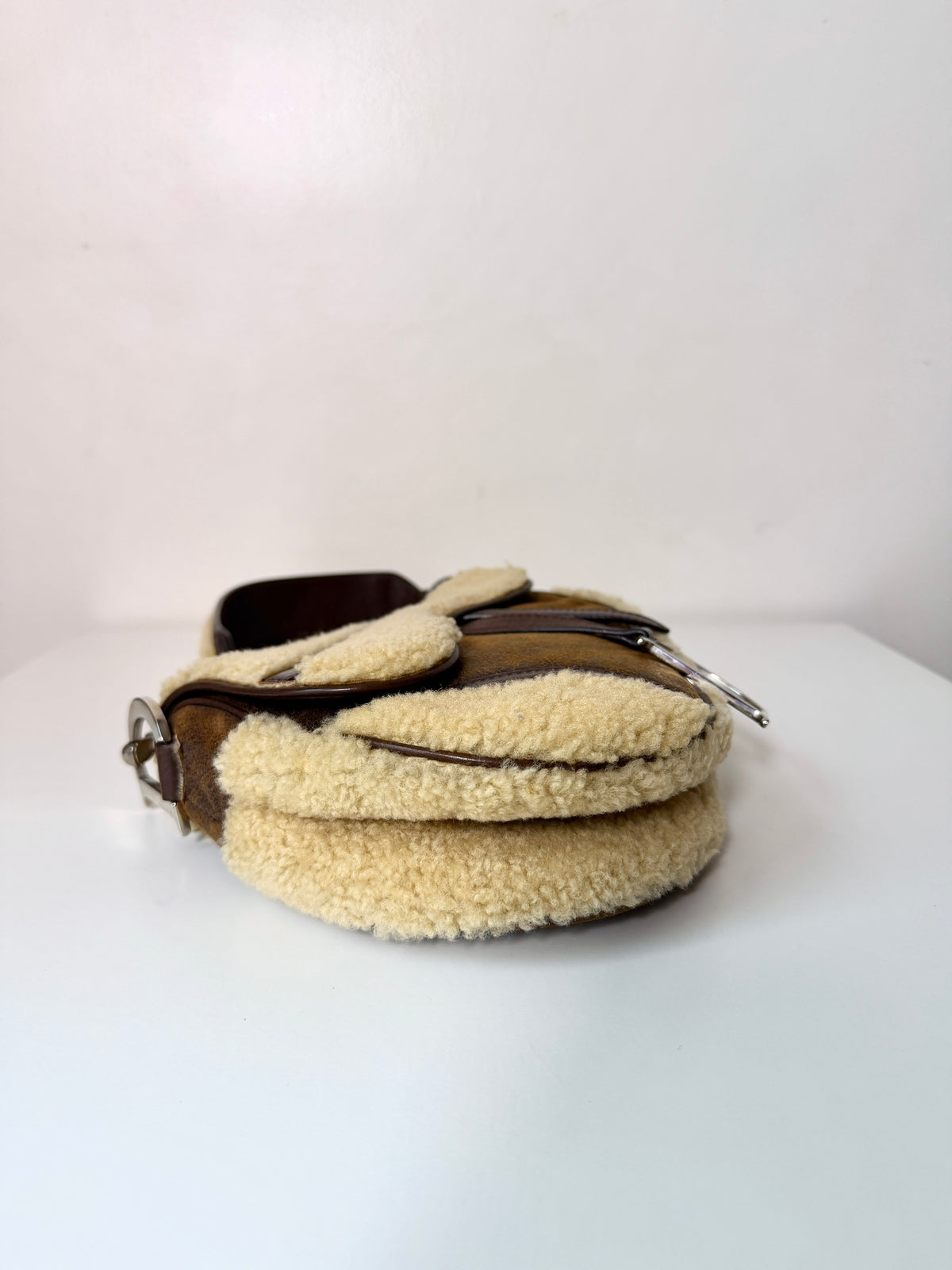 AVAILABLE | Christian Dior Sherpa Flight Saddle Bag – Brown