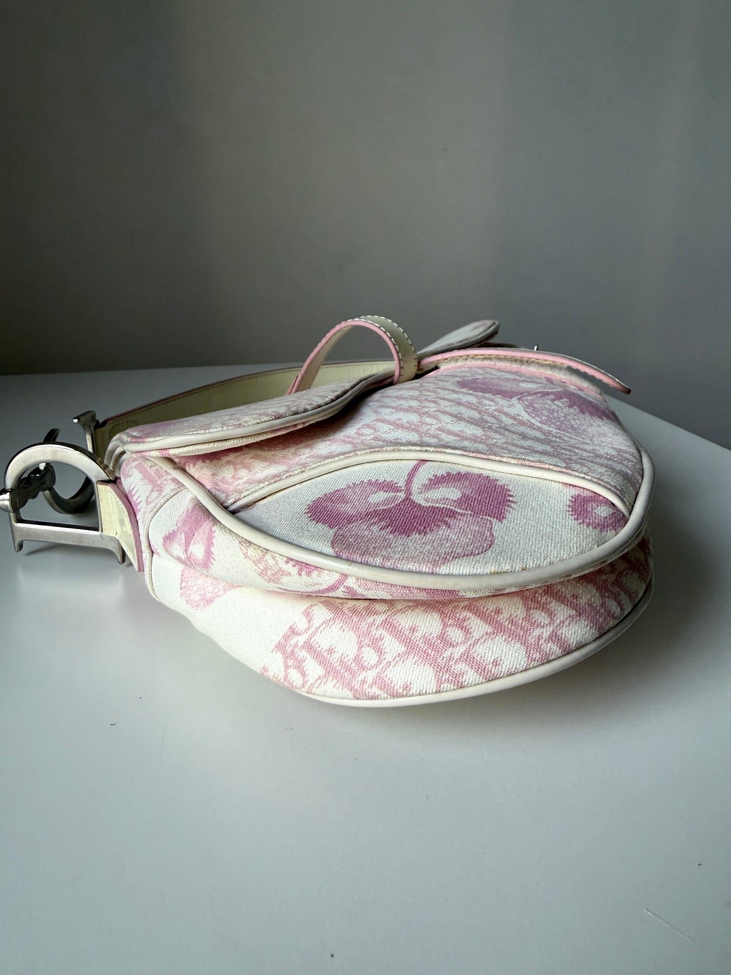 AVAILABLE | Christian Dior Cherry Blossom Saddle Bag – Pink