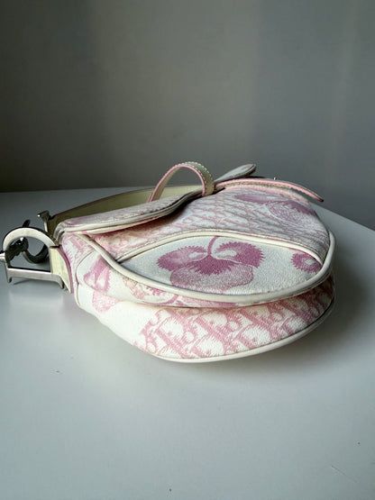 AVAILABLE | Christian Dior Cherry Blossom Saddle Bag – Pink