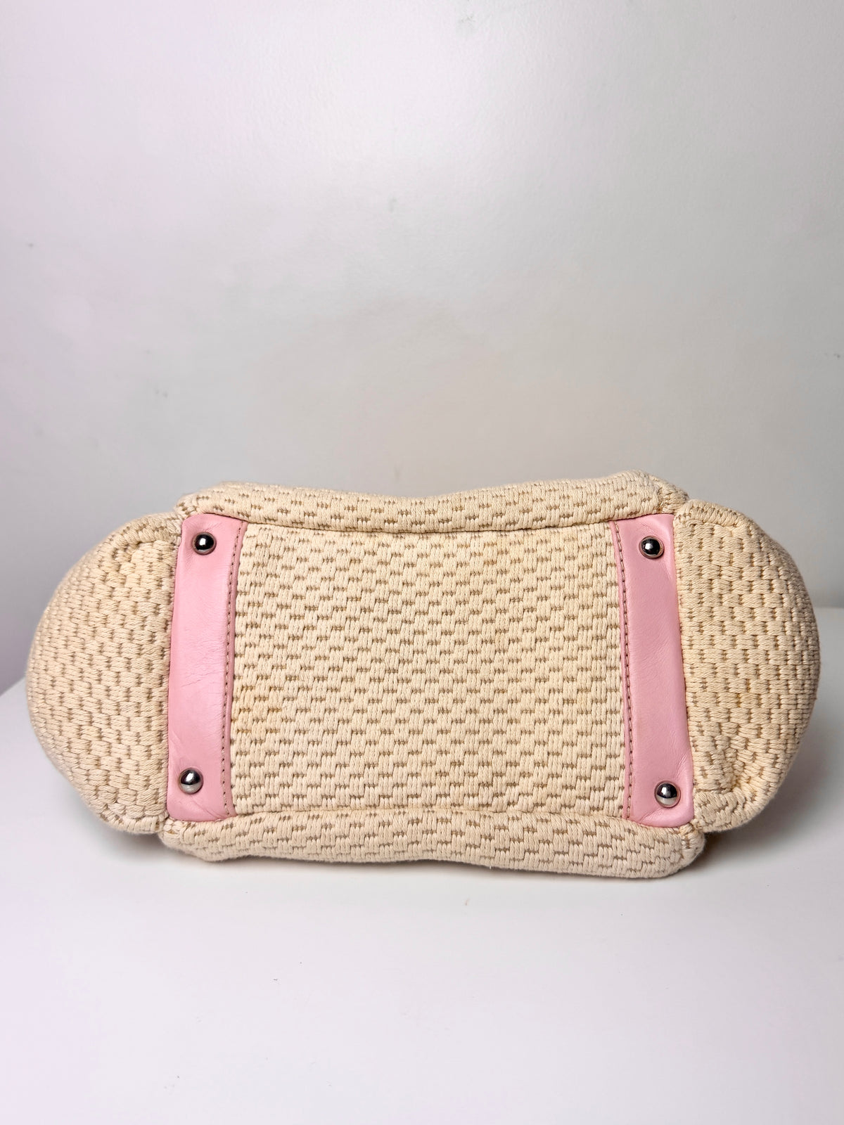 Chanel LAX Accordion Shoulder Bag – Pink & Cream Woven
