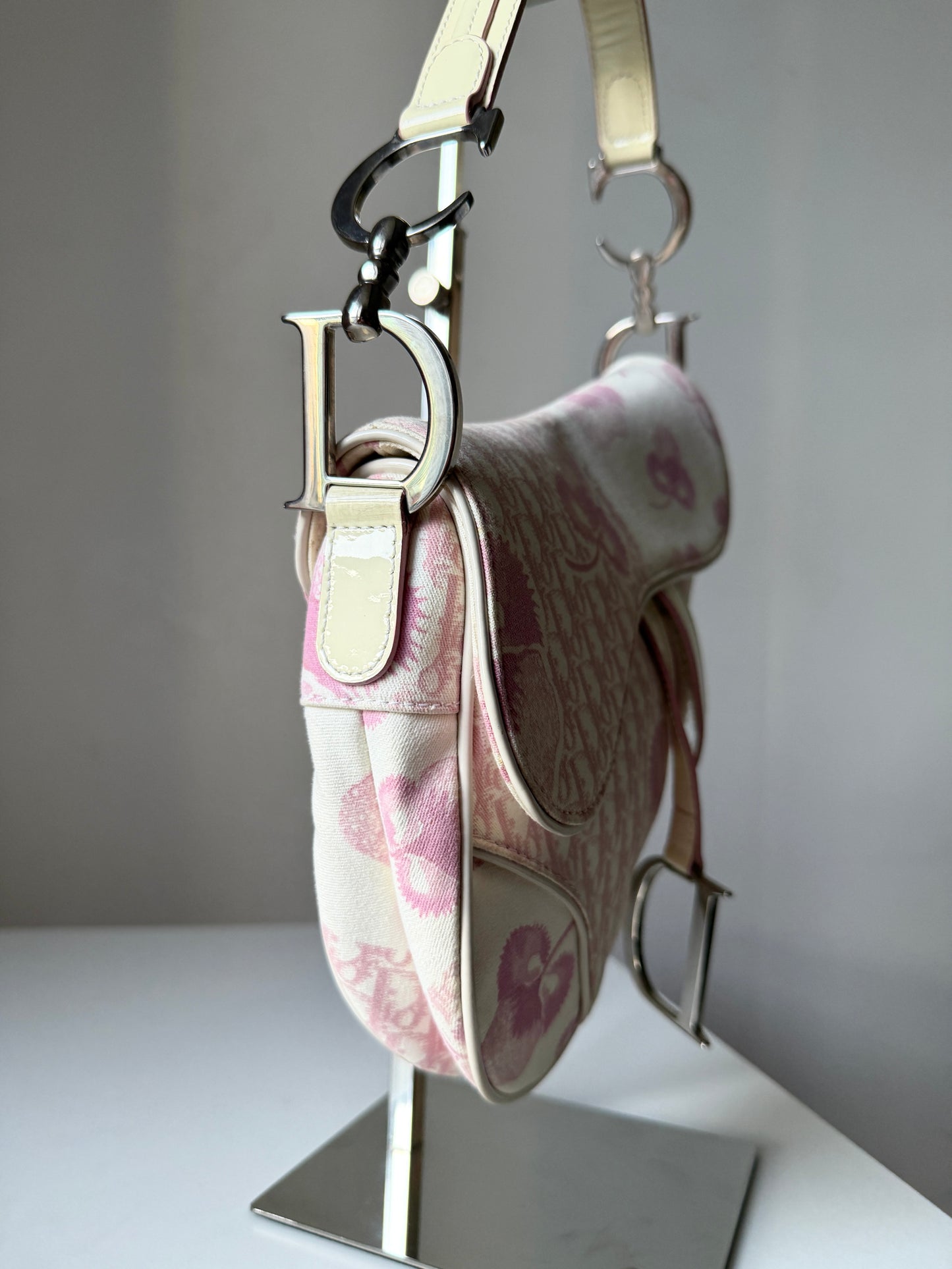 AVAILABLE | Christian Dior Cherry Blossom Saddle Bag – Pink