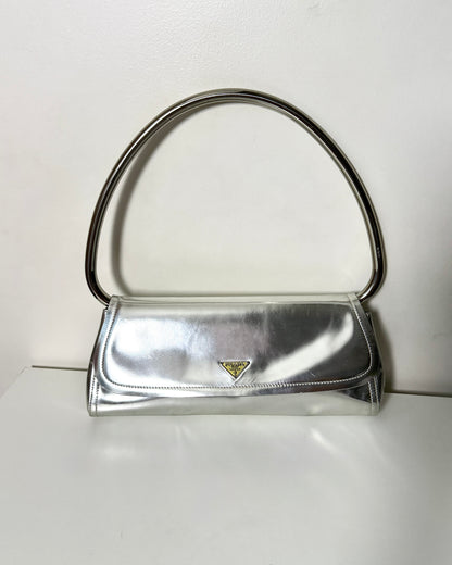 AVAILABLE | Prada Metallic Silver Swing 2003
