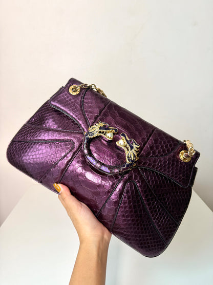 AVAILABLE | Gucci F/W 2004 Phyton Dragon Horsebit by Tom Ford – Purple