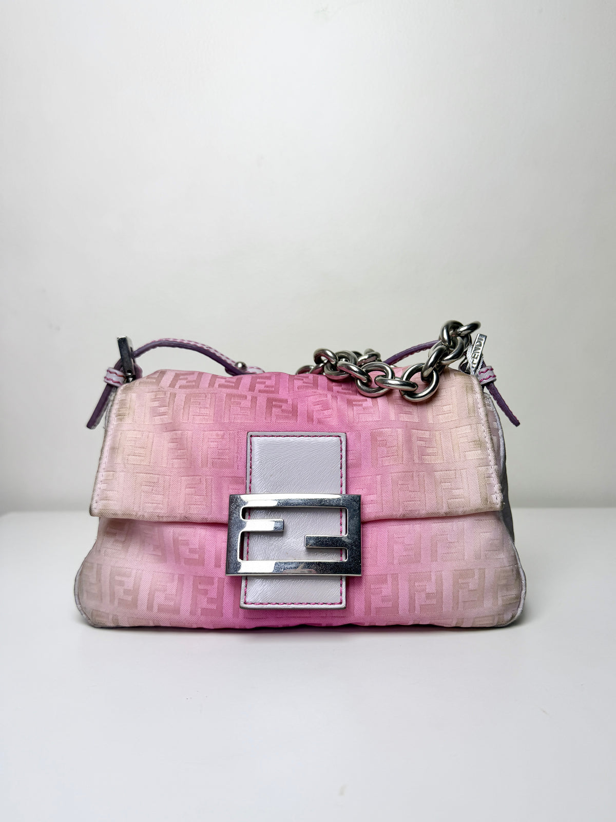 Fendi Zucchino Ombre Tie-Dye Mini Mamma Baguette – Pink