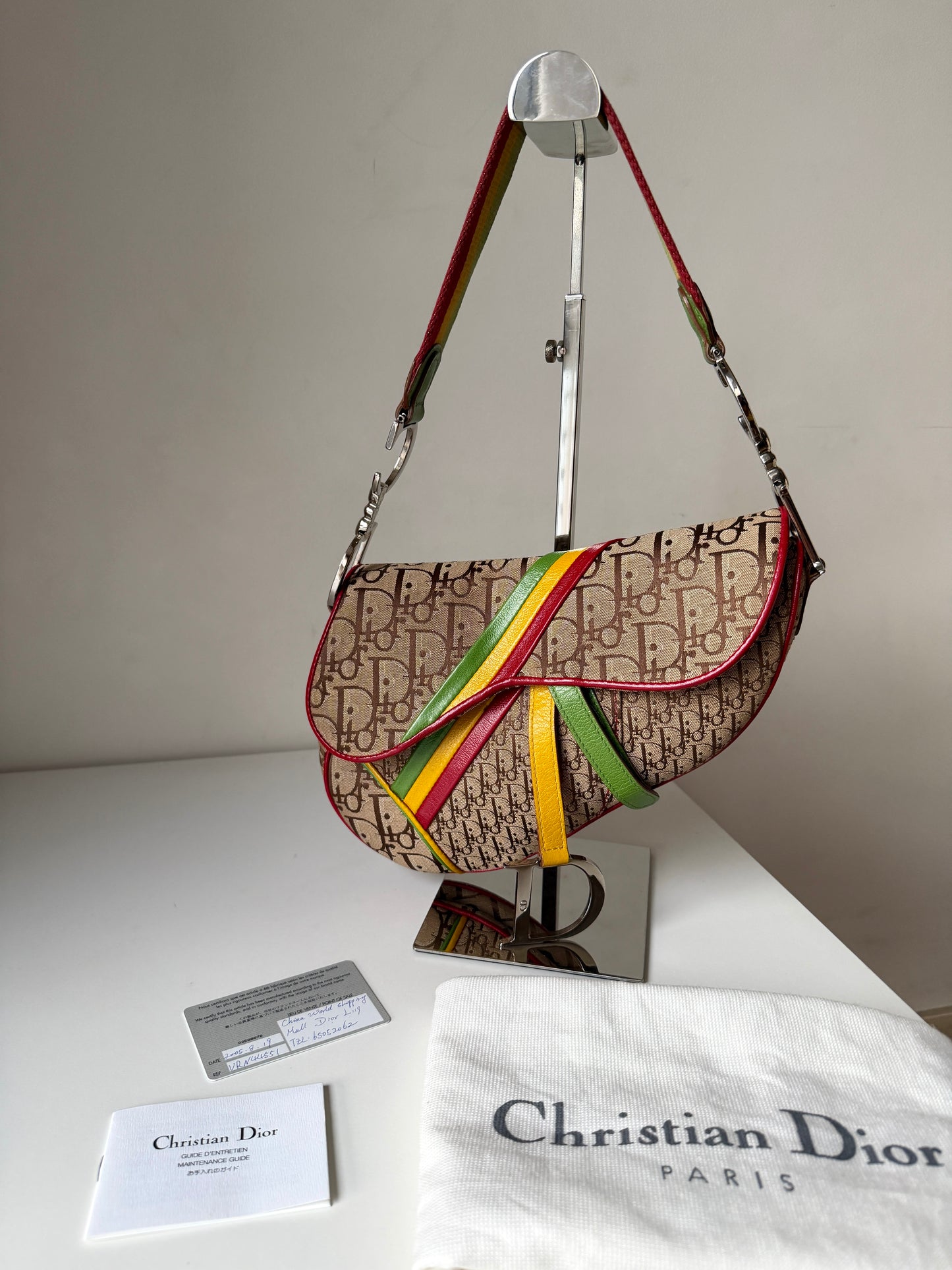 AVAILABLE | Christian Dior Rasta Saddle Bag – 2004