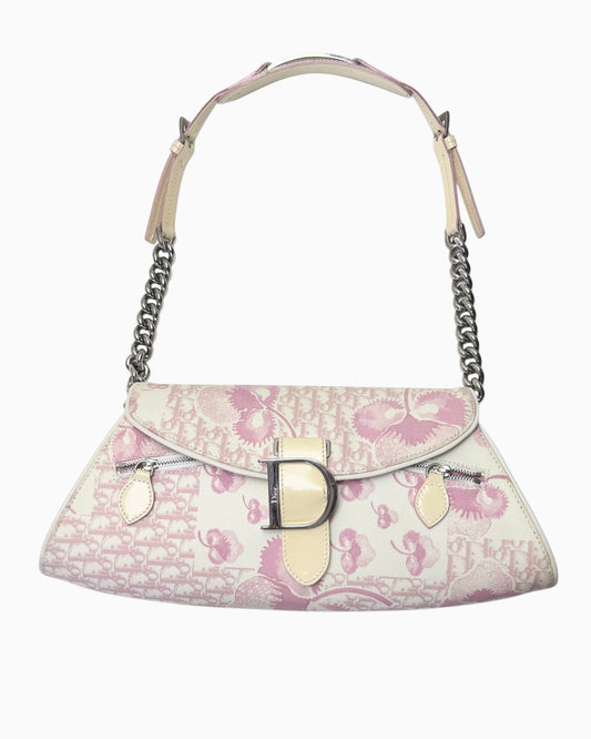 Christian Dior Cherry Blossom Chain Baguette Bag – Pink
