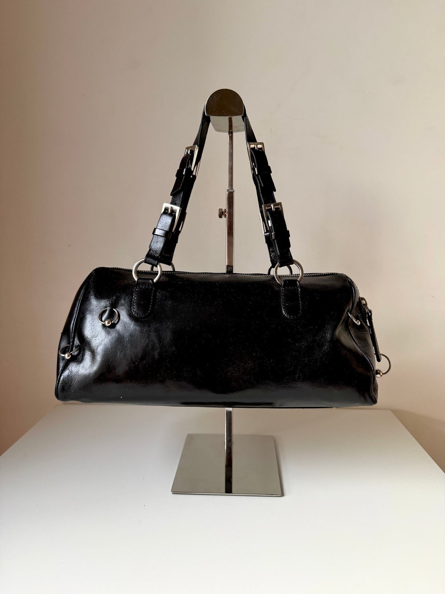 AVAILABLE | Christian Dior Hardcore Pierced Boston Bag – Black