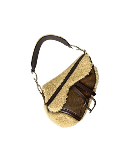 AVAILABLE | Christian Dior Sherpa Flight Saddle Bag – Brown