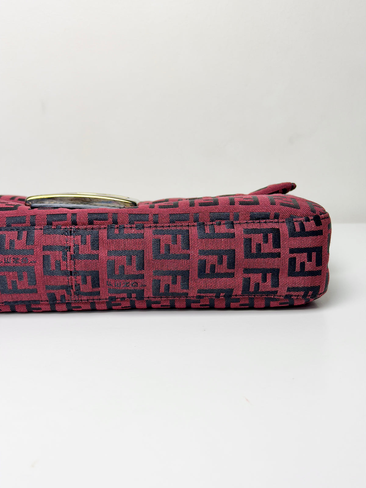 Fendi Zucchino Baguette Bag – Red