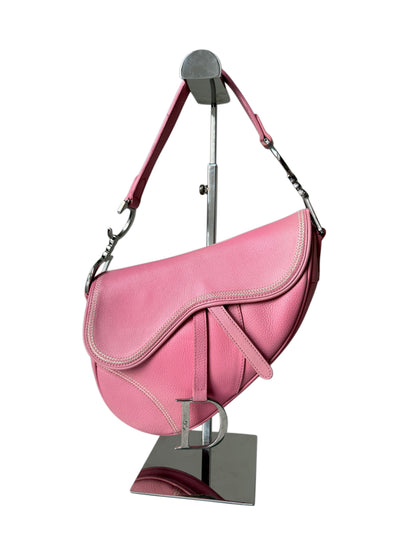 AVAILABLE | Christian Dior Leather Saddle Bag – Pink