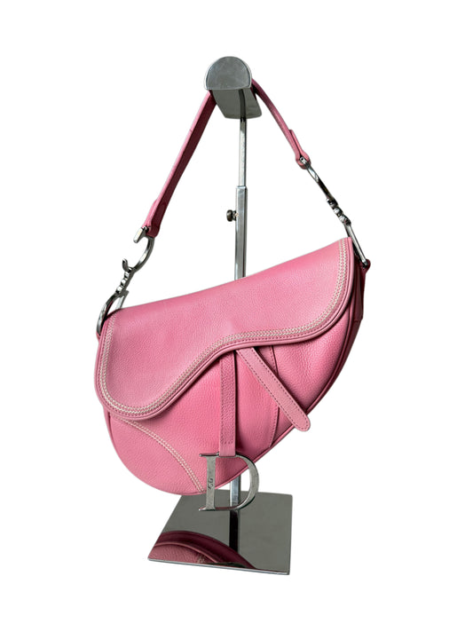 AVAILABLE | Christian Dior Leather Saddle Bag – Pink