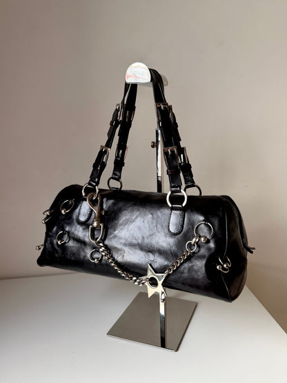 AVAILABLE | Christian Dior Hardcore Pierced Boston Bag – Black