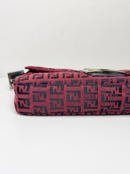 Fendi Zucchino Baguette Bag – Red