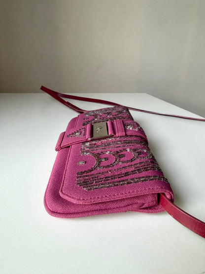 AVAILABLE | Christian Dior Limited Edition Embroidered Two-Way Clutch – Pink