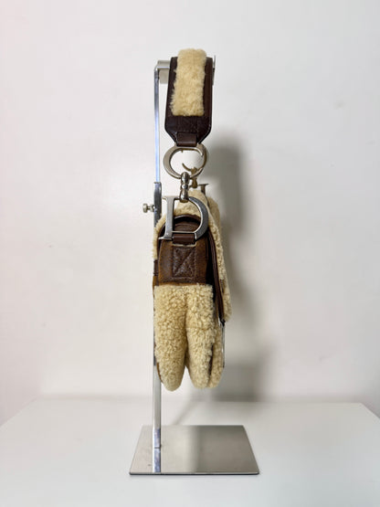 AVAILABLE | Christian Dior Sherpa Flight Saddle Bag – Brown