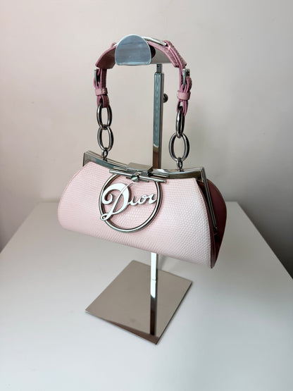 AVAILABLE | Christian Dior Diva Pink Phyton Handbag
