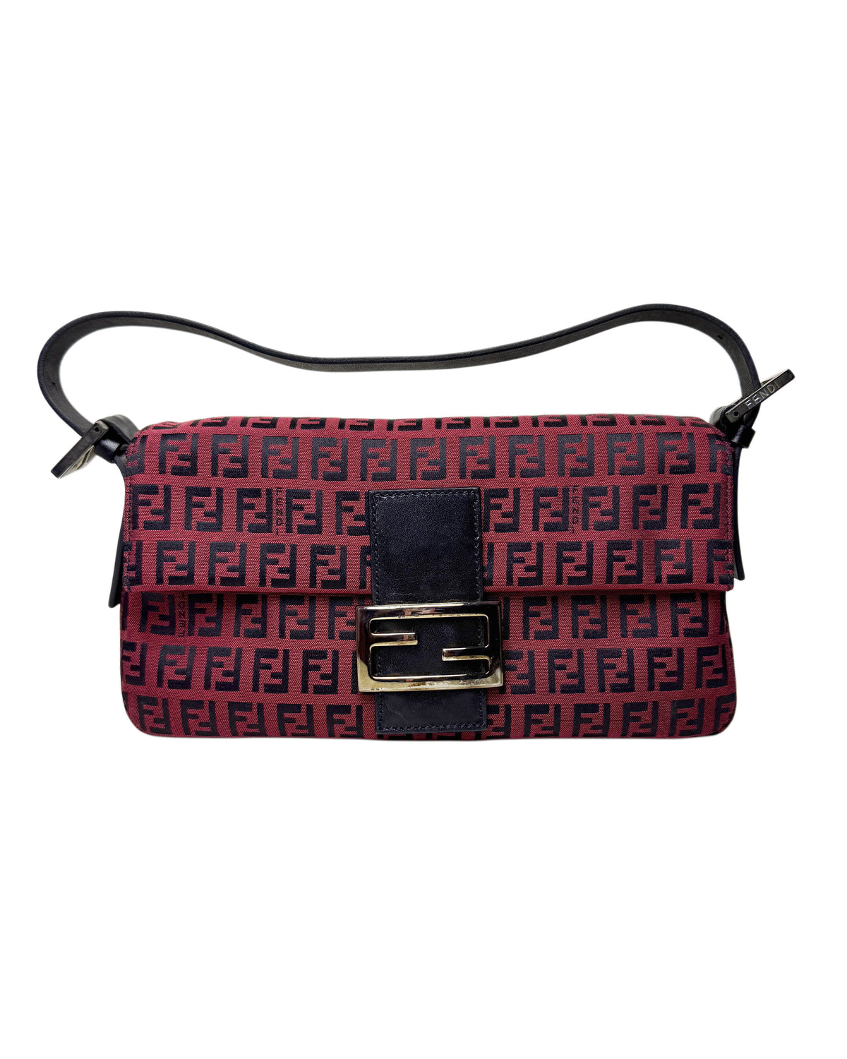 Fendi Zucchino Baguette Bag – Red