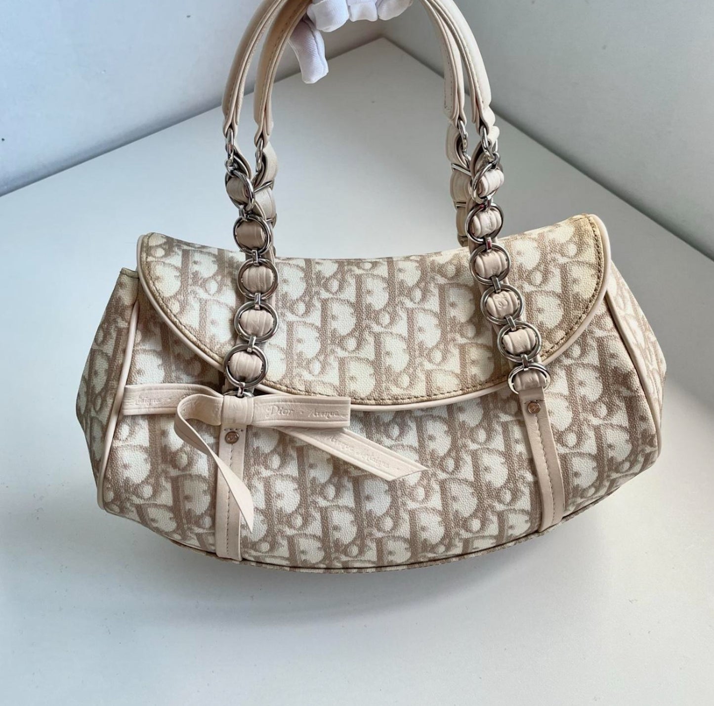 Christian Dior Romantique Trotter Beige Bag