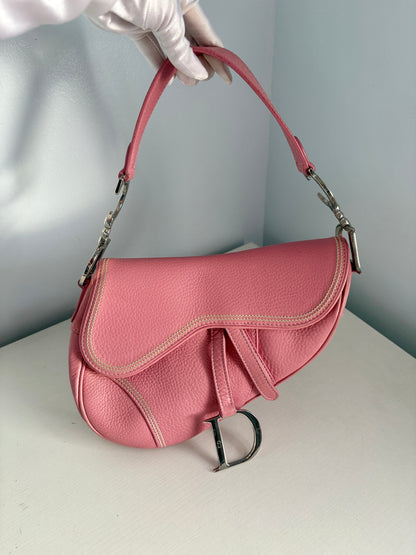 Christian Dior Sakura Pink Saddle Leather