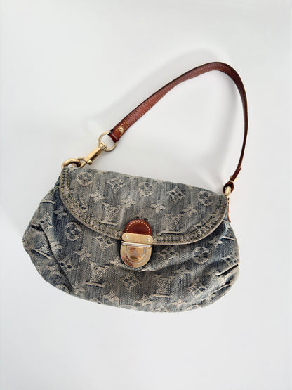 Louis Vuitton Denim Pleaty Shoulder Bag