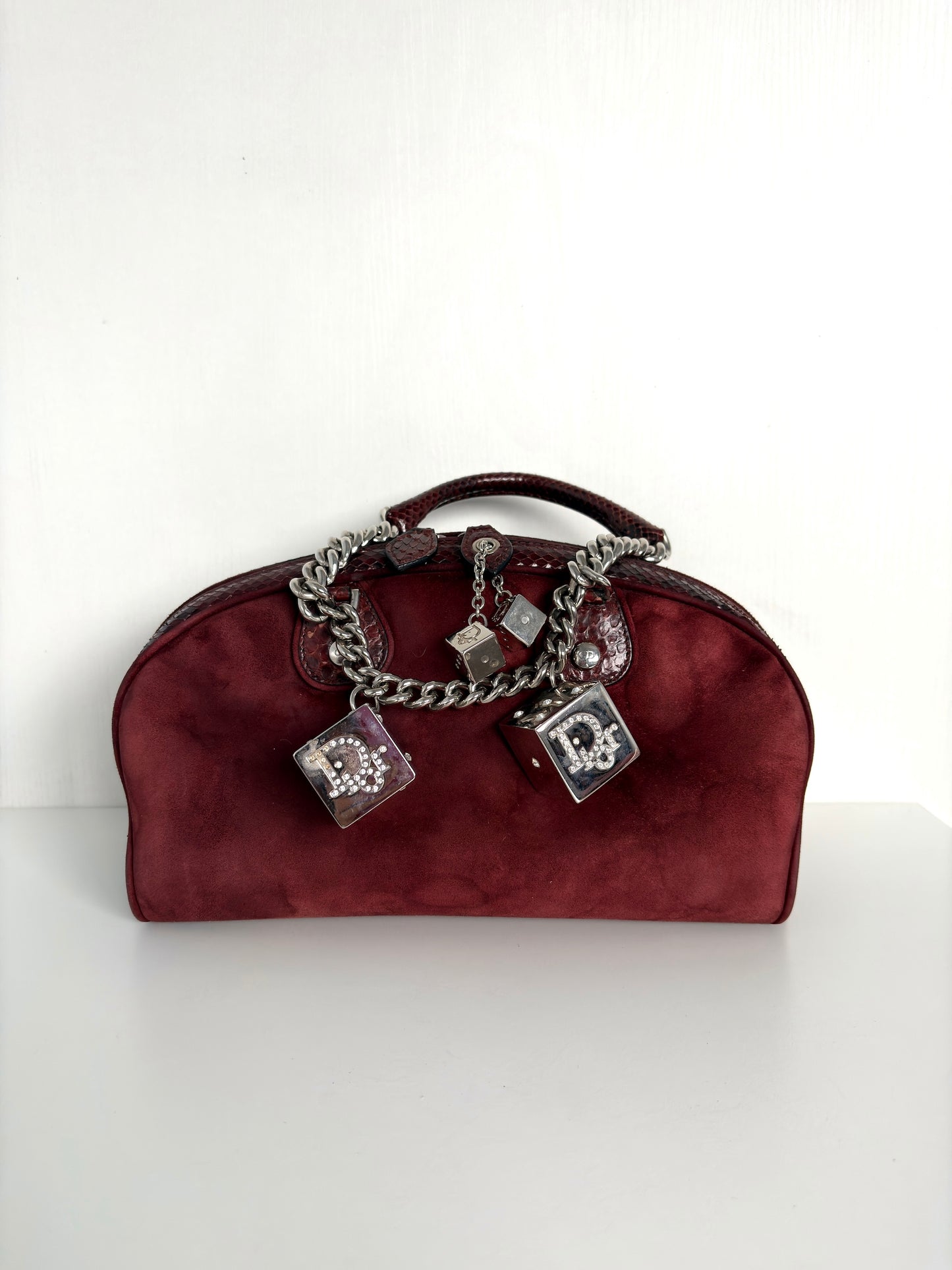 Christian Dior Suede Dice Gambler Bag