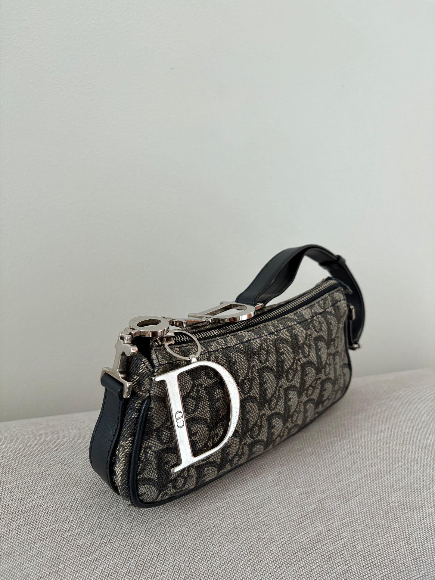 Dior D Charm Spellout Pochette Bag