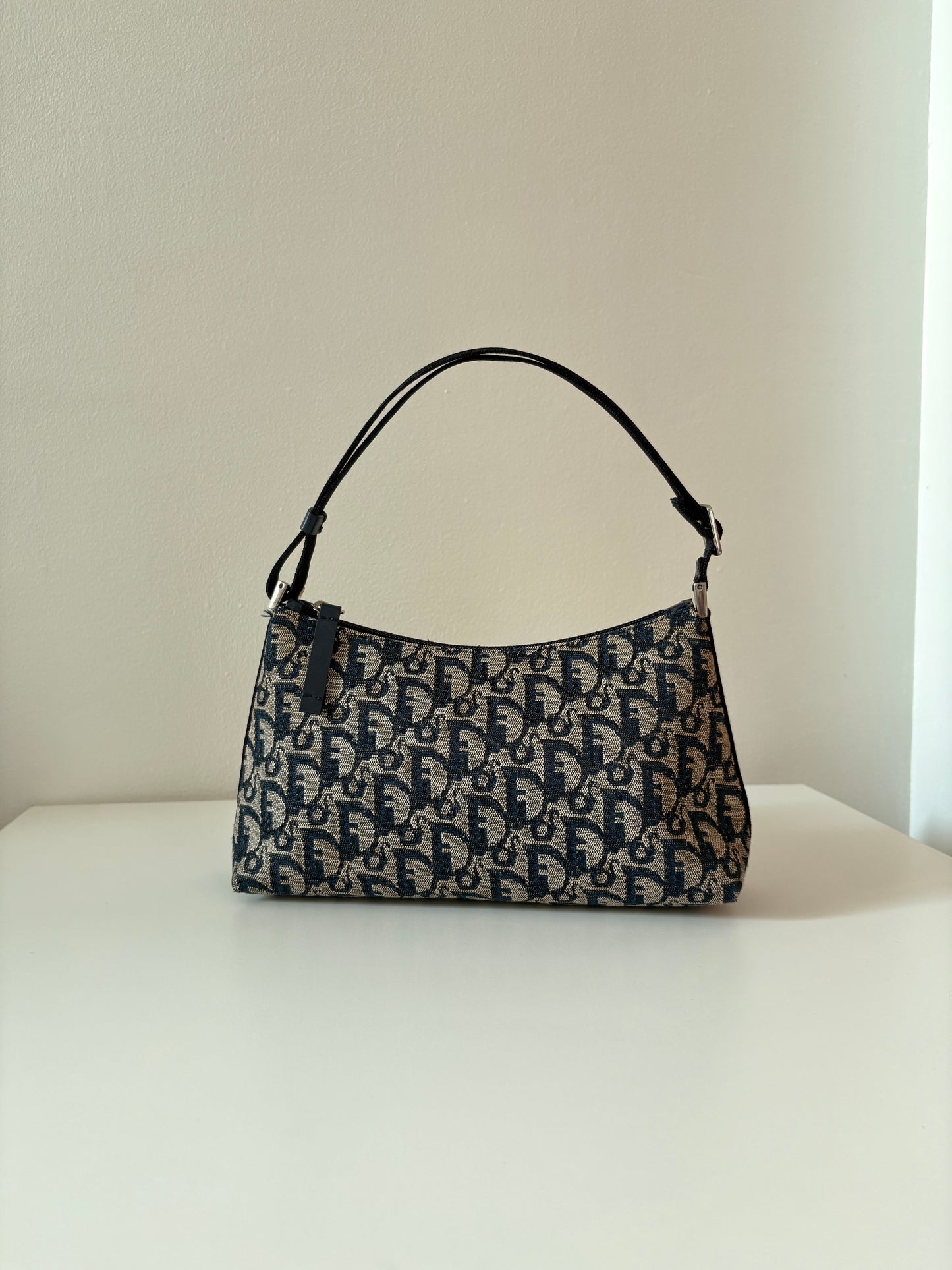 Christian Dior Trotter Navy Blue Shoulder Bag