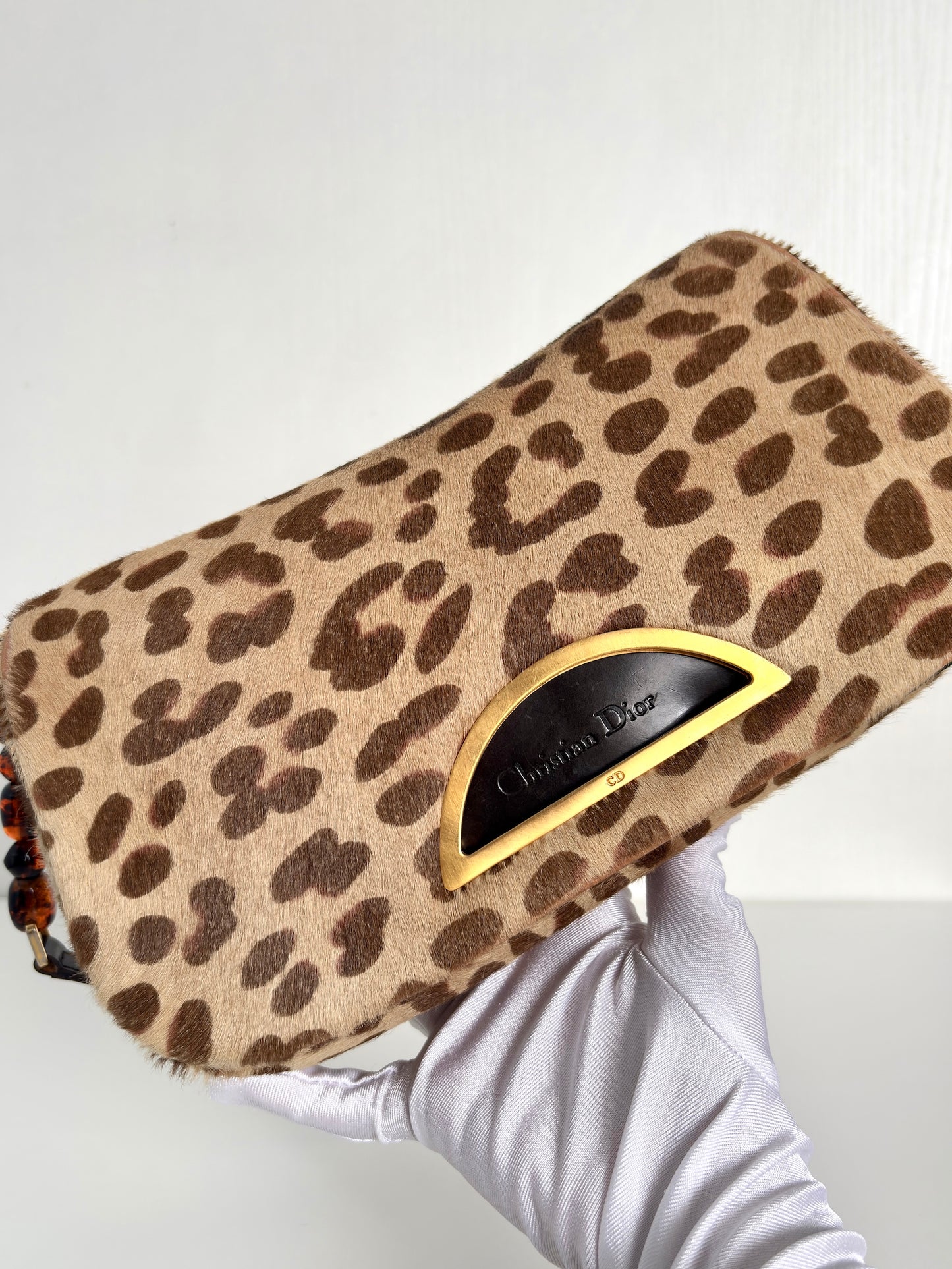 Available | Christian Dior Malice Pearl Leopard Handbag