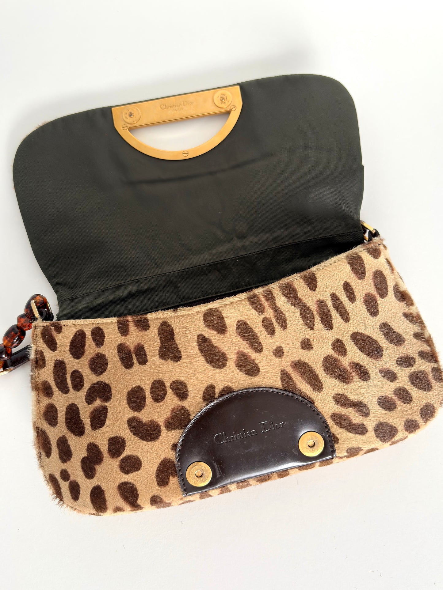 Available | Christian Dior Malice Pearl Leopard Handbag