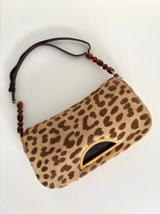 Available | Christian Dior Malice Pearl Leopard Handbag