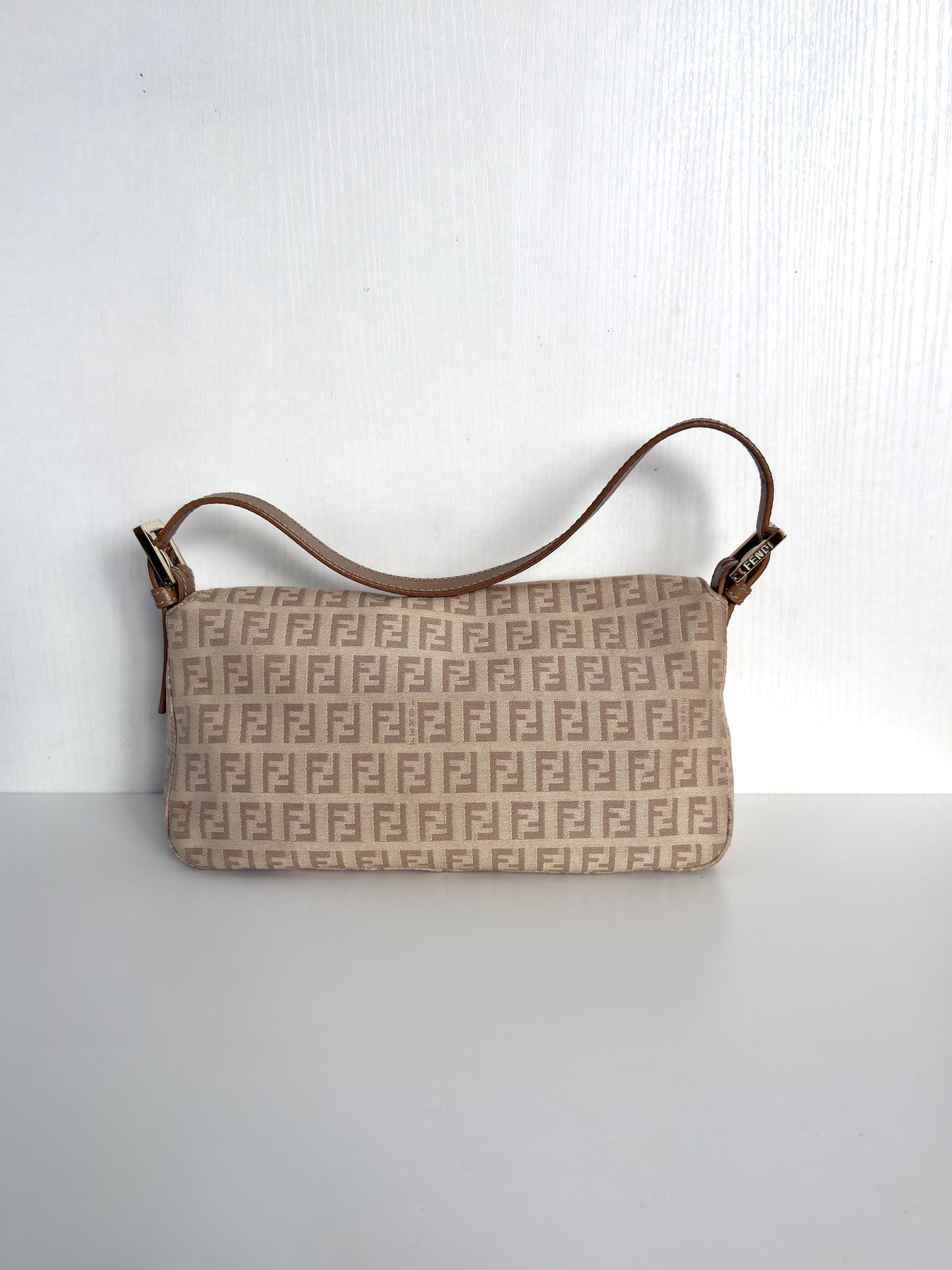 Available | FENDI Zucchino Double Flap Baguette