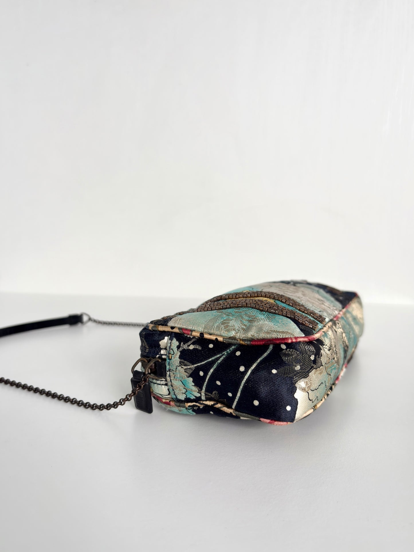 Available | Christian Dior FW01 Embellished No.1 Floral Jacquard Shoulder Bag – Multicolor