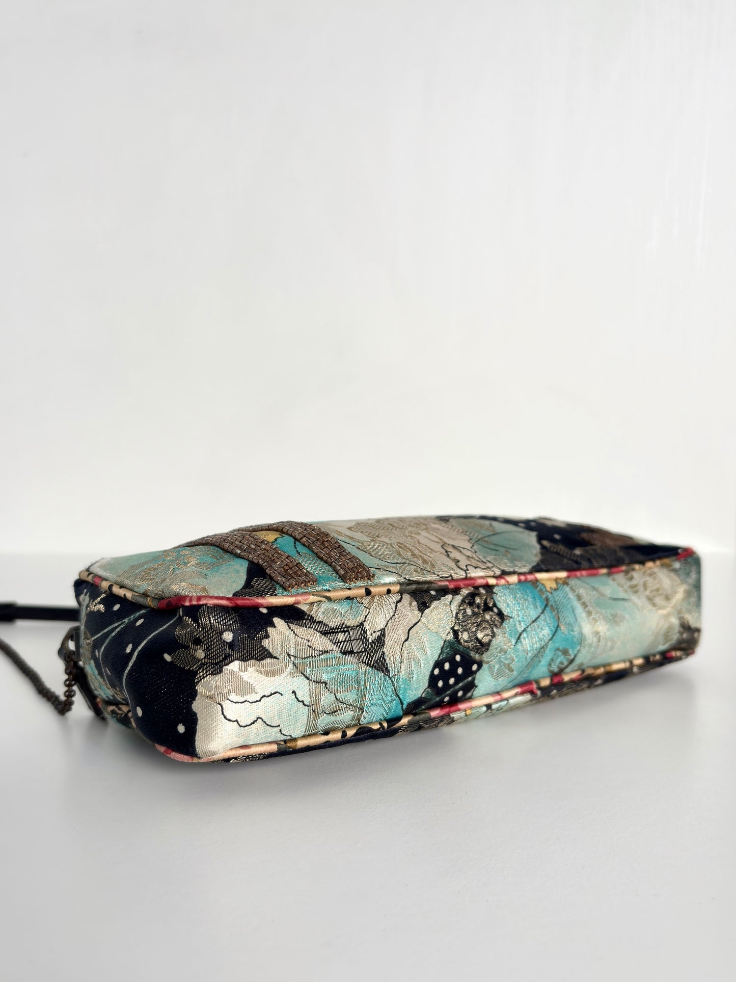Available | Christian Dior FW01 Embellished No.1 Floral Jacquard Shoulder Bag – Multicolor