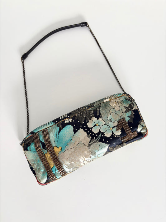 Available | Christian Dior FW01 Embellished No.1 Floral Jacquard Shoulder Bag – Multicolor