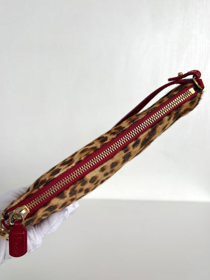 Available | Christian Dior Leopard Pony Hair Mini Saddle Bag