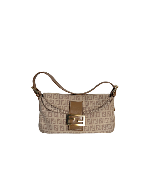 Available | FENDI Zucchino Double Flap Baguette