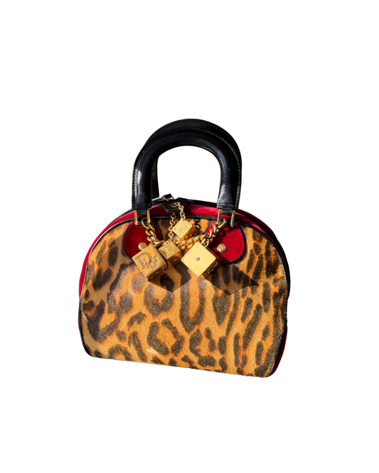 Available | Christian Dior Leopard Dice Gambler Handbag